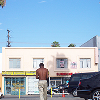 Person walking on street